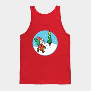 santa claus with christmas tree Tank Top